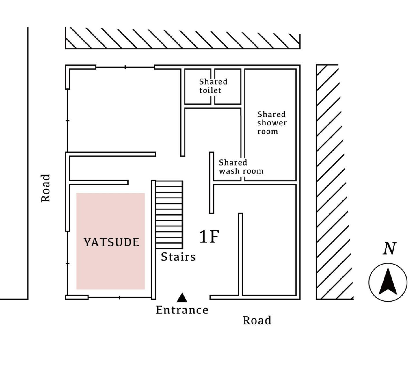 YATSUDE - Chambre de Style Japonais avec Salle de Bains Commune - Rez-de-Chaussée