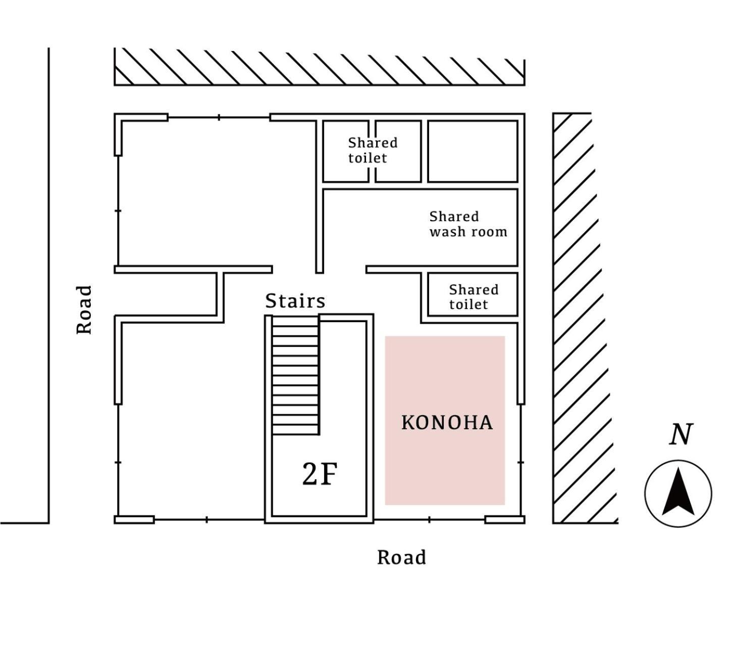 KONOHA - Chambre de Style Japonais avec Salle de Bains Commune - Dernier Étage